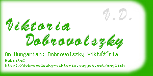 viktoria dobrovolszky business card